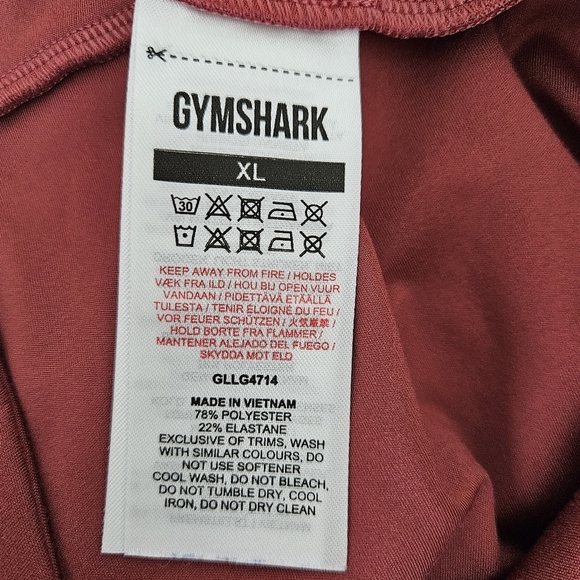 Gymshark Athletic Training Legging Rose High Rise Pull On Workout Pants XL - Picture 5 of 6